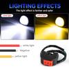 Universal Motorcycle LED Headlight Projector Lens Dual Color ATV Scooter Driving Lamp Fog Light Auxiliary Spotlight Lamp