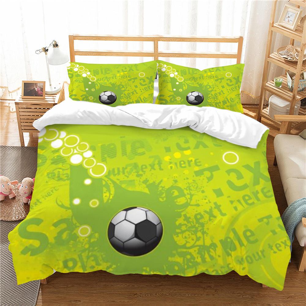 Completo Lenzuola Moda Pittura Calcio Set Letto Casa Nuovi Freschi Copripiumini Biancheria da Letto Casa Copripiumino Alta Qualità