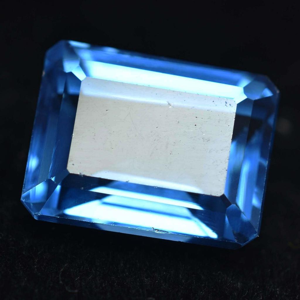 Natural Blue Sapphire Loose Gemstone 8.65 Ct Emerald Cut September Birthstone for Gem Collections
