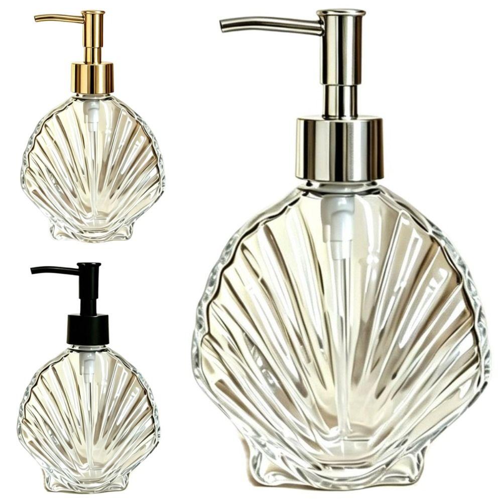 Press Type Hand Soap Bottle 400ml Liquid Lotion Storage Bottles Shell Shaped Soap Dispenser  Hotel