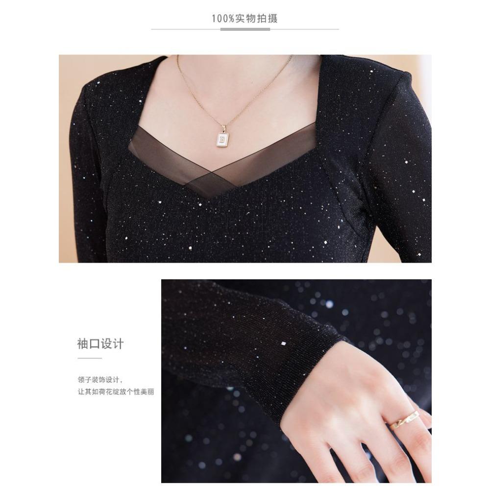 Fashionable Square Neck Elegant Mesh Dress Women's Long Sleeve Spring Autumn Long Style Slim Temperament Long Printed Skirt