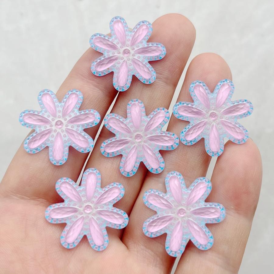 20 Pieces of 25mm Charming Flower Rhinestone Scrapbook Suitable for Jewelry Making DIY Various Handmade Decorations