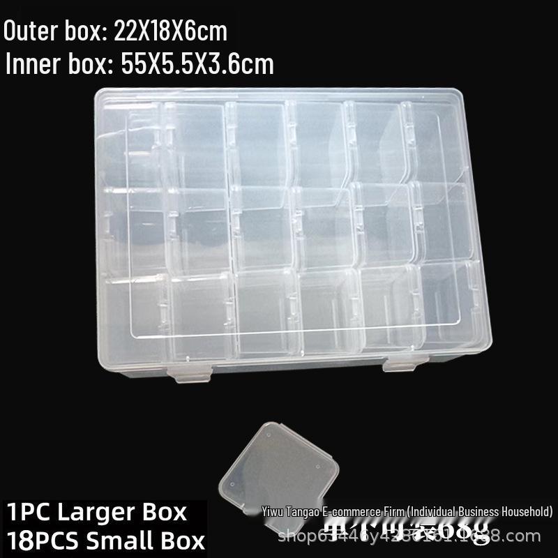 15-Compartment Clear Plastic Bead Organizer: Portable Jewelry and Craft Storage Box