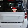 2PCS Christmas Decoration Car Stickers Reflective Magnetic Decal Bulbs Santa Snowman Elk Magnetic Decal Car Stickers