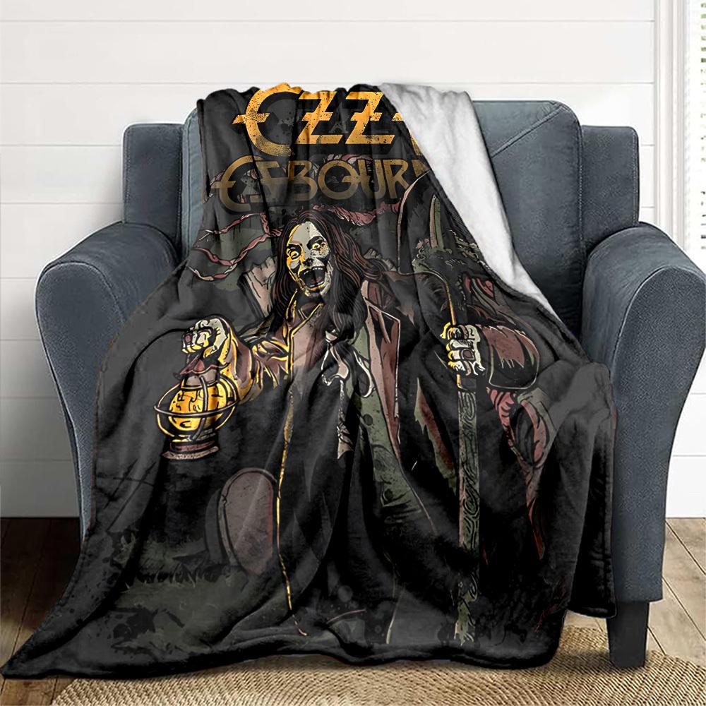 1pc Ozzy Osbourne Blanket Soft All Season Throw with Vibrant Design, Perfect for Home, Travel, and Gifts, Ideal for Naps and Camping