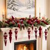 Sparkling Christmas Flocked Balls Set Flocked Hanging Decorations  Christmas