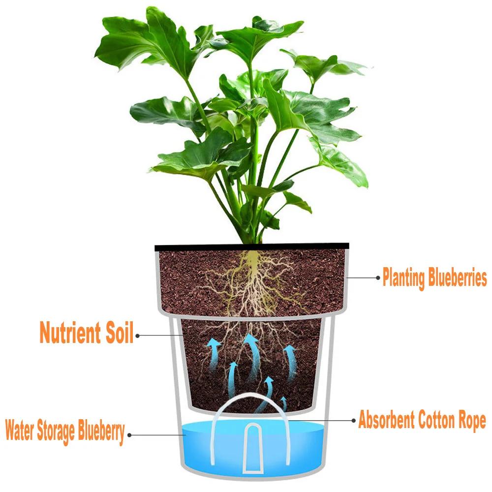 Plastic Flower Pot Round Succulent Plant Flowerpot Mini Office Planter Decor Gardening Flower Pot Multicolor Home Plant Supplies