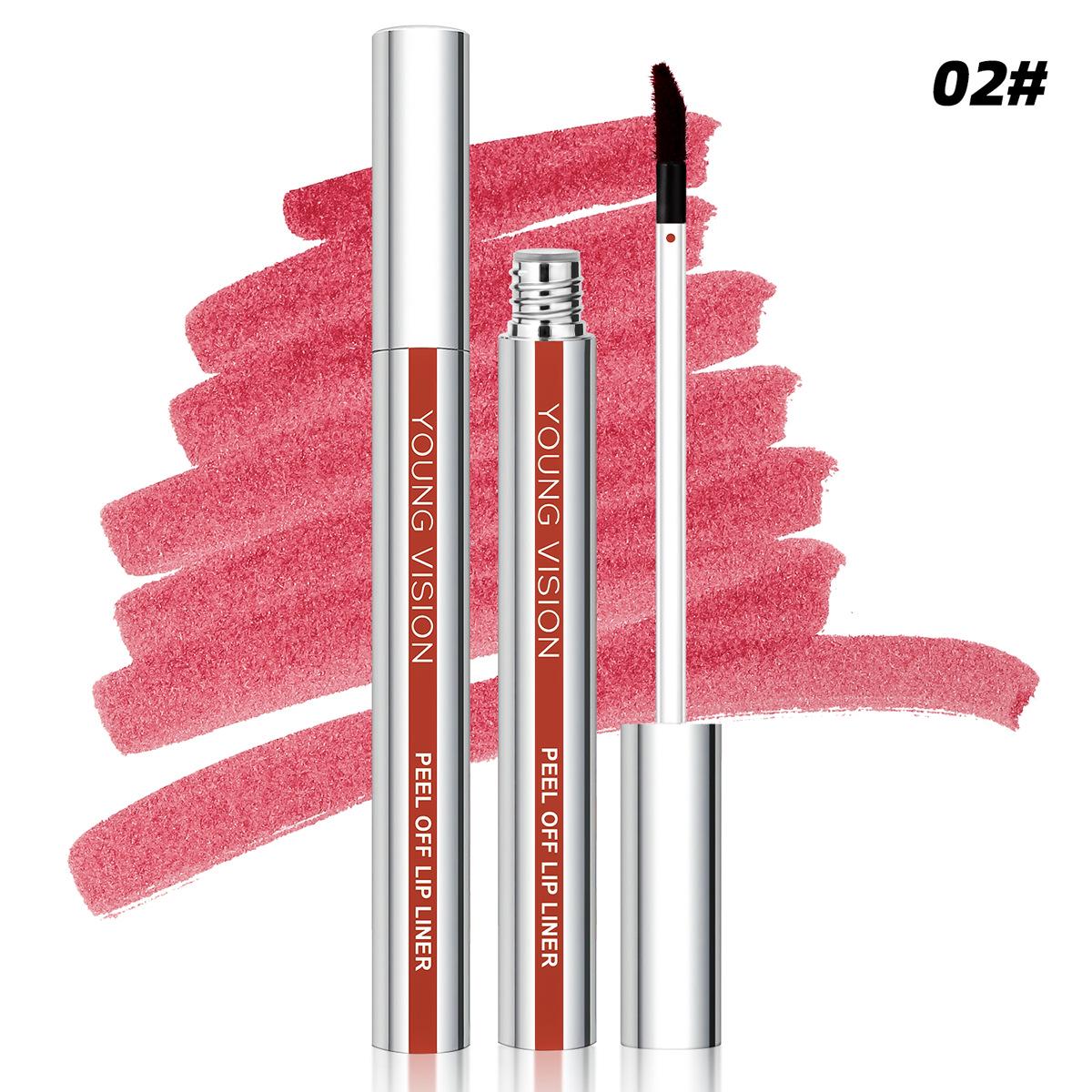 YOUNG VISION Peel-off Lip Liner - 3 Colors, Stain-Resistant, Long-Lasting Gloss 2.4g