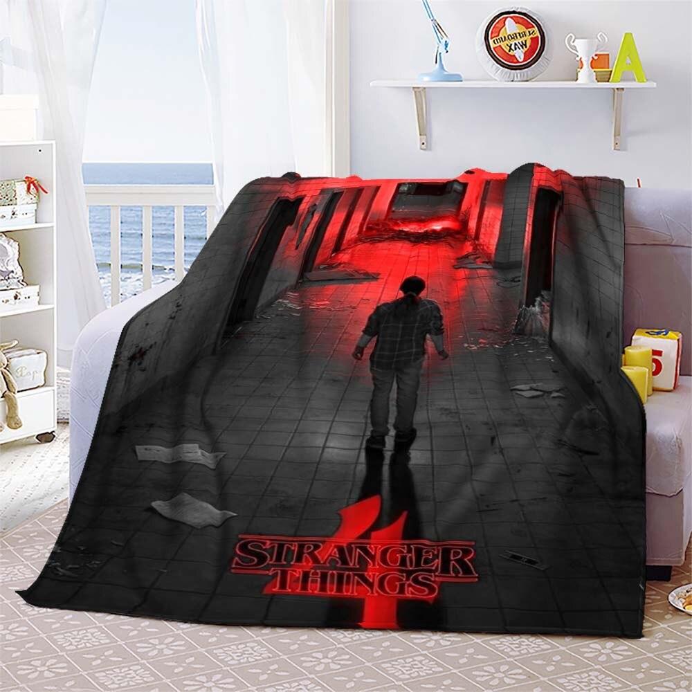Vecna Stranger Things Mind Flayer Demogorgon Throw Blanket Cover Flannel Beds Sofa Bed Sheet Soft Bedding Room Decor Fans Gift