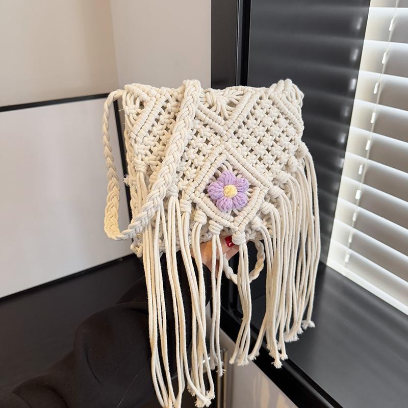 

Summer Bags For Women Handmade Tassel Beach Bags Woven Handbags Vacation Shoulder Crossbody Bags Premium Durable