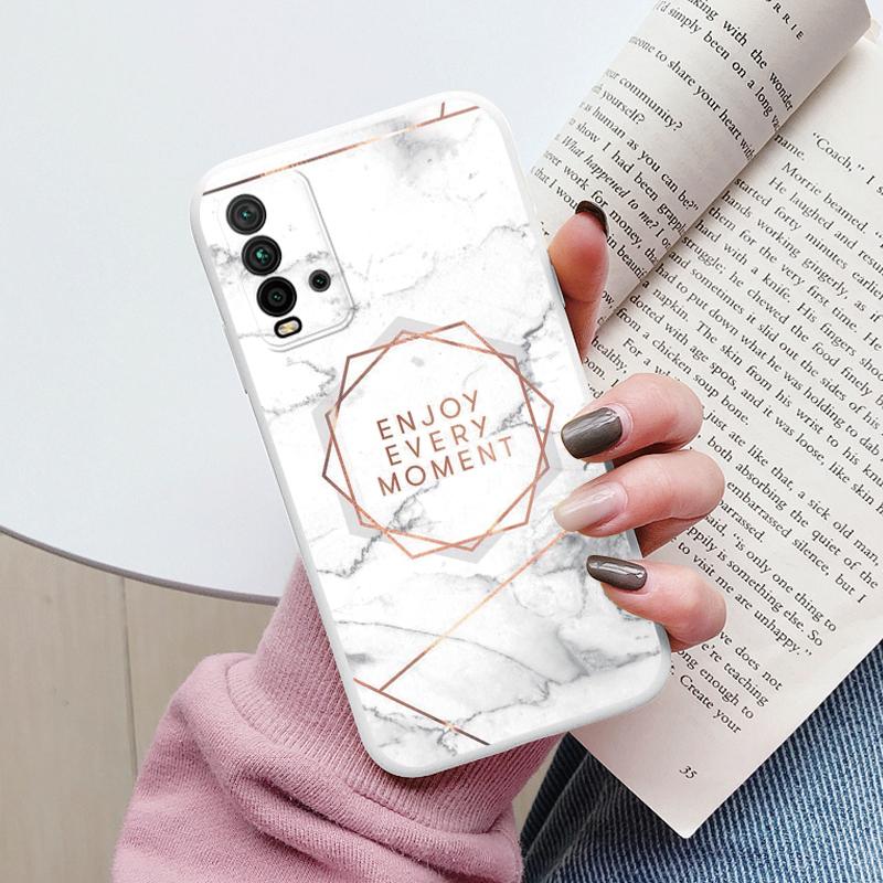 Housse Marbre Mode Pour Redmi 9T Coques Protectrices Souples Silicone Coque Pare-chocs Fundas Pour Xiaomi Redmi 9T Redmi9T 9 T Coque Mignonne