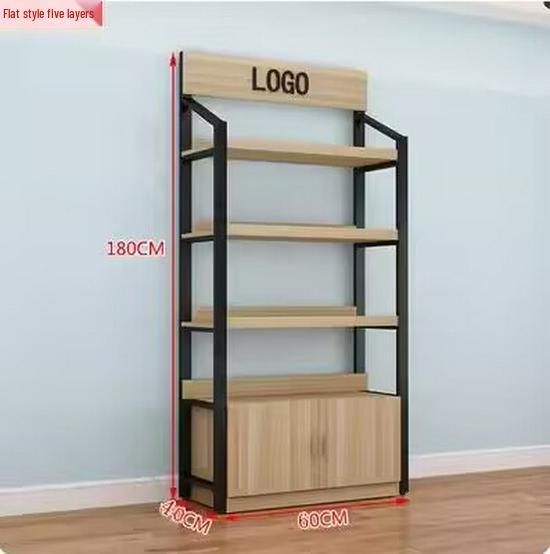 Multi-Layer Slanted Display Stand for Cosmetics and Snacks