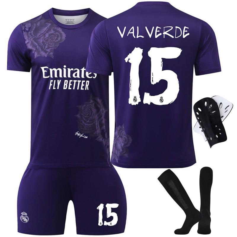2425 Y3 Fußballtrikot mit Co-Branding Nr.. 7 C Rovinicius 5 Bellingham 10 Mbabpe Trikot Set