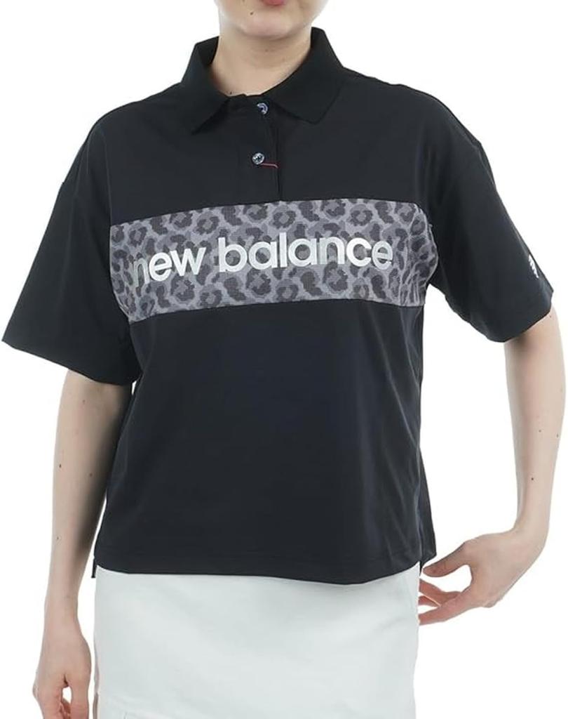 New Balance Short Sleeve Big Polo Shirt Quick Cool to the Size 1 Women's (Moisture Wicking, Drying, Touch) / 012-5160503 010_Black, [M]