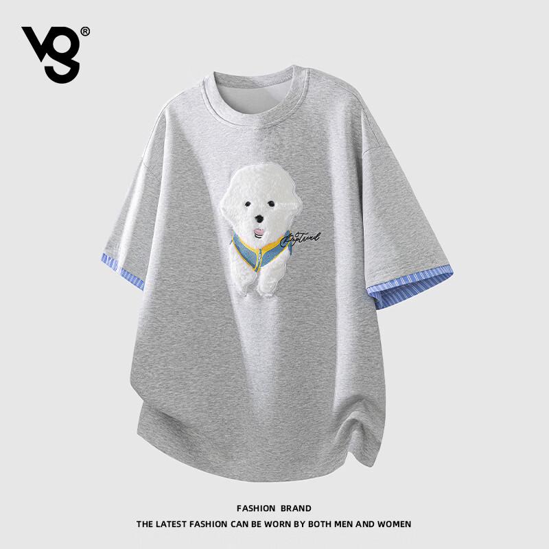 

VUUG 3D Cute Dog Print Short Sleeve T-Shirt XL