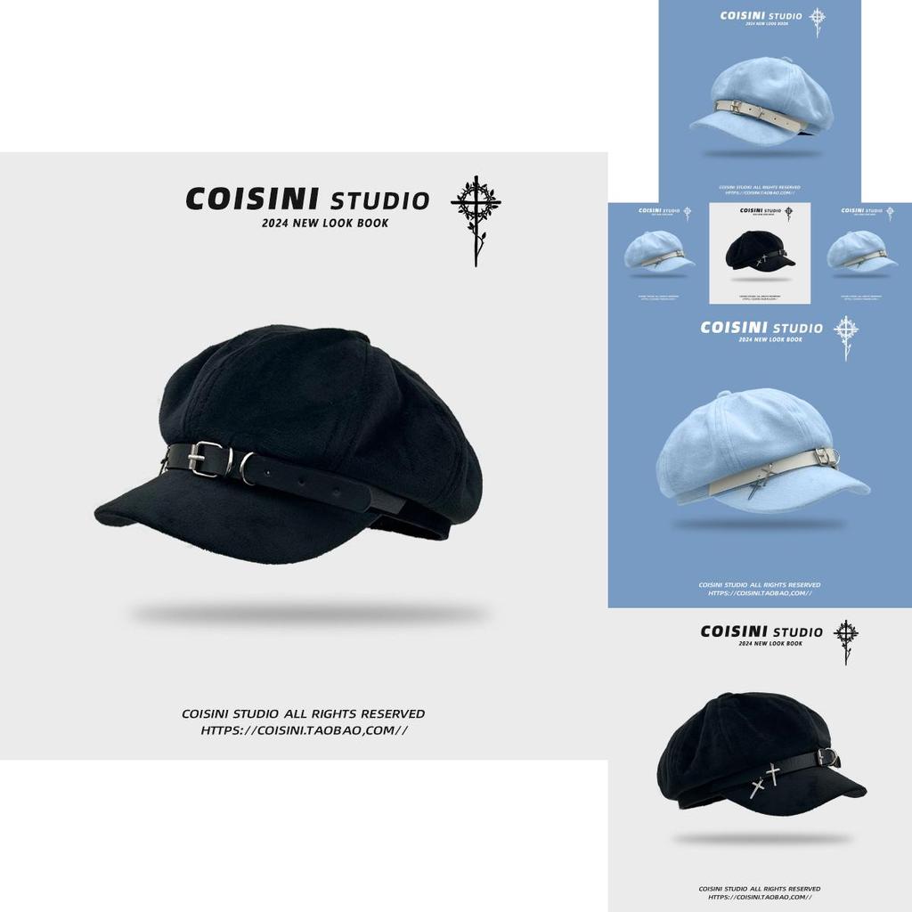Unique Sweet Aesthetic Y2k Octagonal Hat For Women Cozy And Fashionable Spring Style