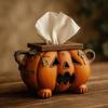 Halloween Pumpkin Tissue Box Holder Halloween Cute Scary Pumpkin Tissue Box Halloween Interior Decoration Horror Style tissueBox