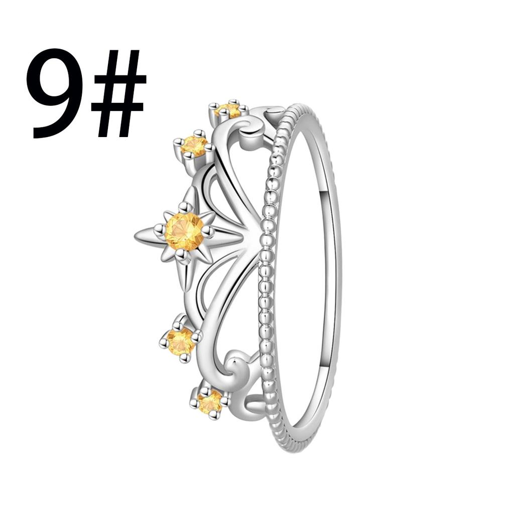 Original Copper Princess Crown Charm Bead Ear Stud Ring Pendant Fit Necklace Bracelet Women Jewelry Diy Gift