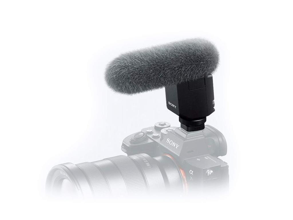 Sony Camera Shotgun Variable with Windscreen ECM-B1M Microphone, Microphone, Directionality,