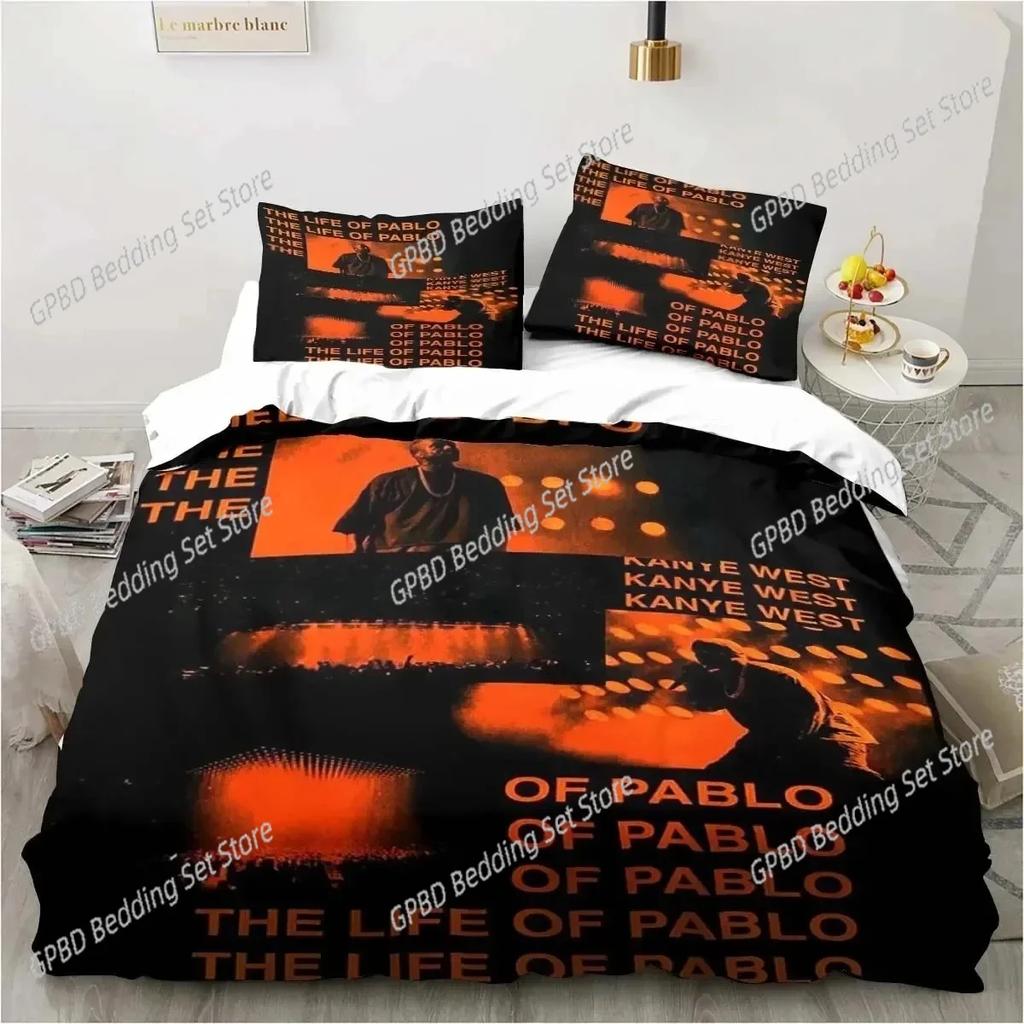 Rapper Kanye West Bedding Set For Bedroom Soft Modern Bedspreads Comefortable Kids Duvet Cover Quilt Cover And Pillowcase