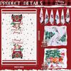 5pcs Christmas Kitchen Towel Set - Super Absorbent Microfiber Holiday Dish Cloths with Red & Green Plaid,Snowmen,Gingerbread Men