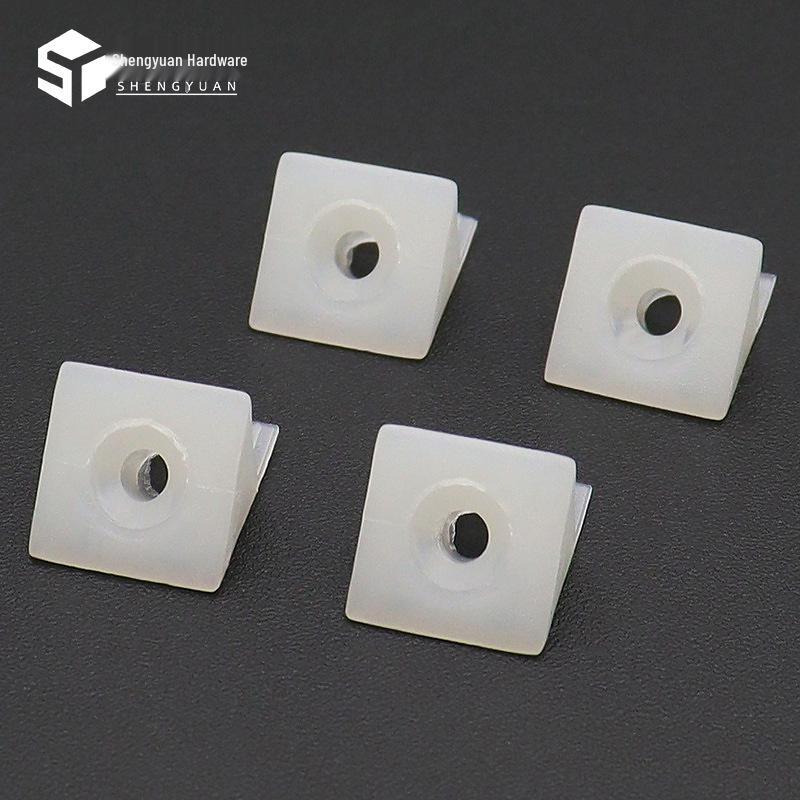 White Plastic Wardrobe Shelf Support Bracket for Wood Panel