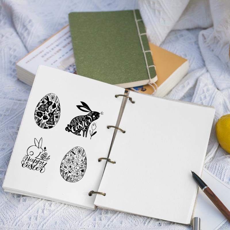 Easter Rabbit Clear Silicone Stamp for DIY Invitation Card Scrapbooking Paper Craft Rubber Stamp Handmade Journaling