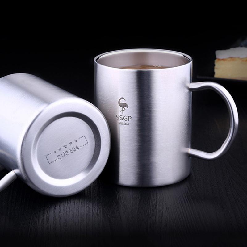 Tea Cup Double Wall Insulated Water Cup Home Outdoor Camping Hiking Picnic Tea Cup Coffee Mug Bar Tool