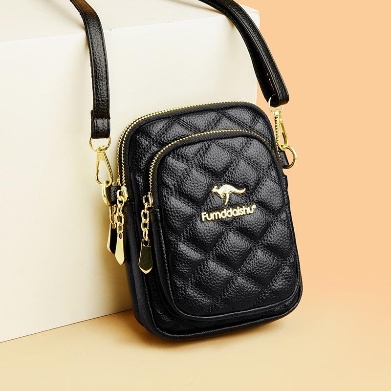 Special Fashion New Diamond Mobile Phone Bag Soft Leather Texture Casual Oblique Span Bag Women