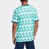 Adidas X Tango Collaboration Sports Lifestyle Series V-Neck Moisture-Wicking Breathable All-Over Print Short Sleeve T-Shirt Men Tops Green DT9198