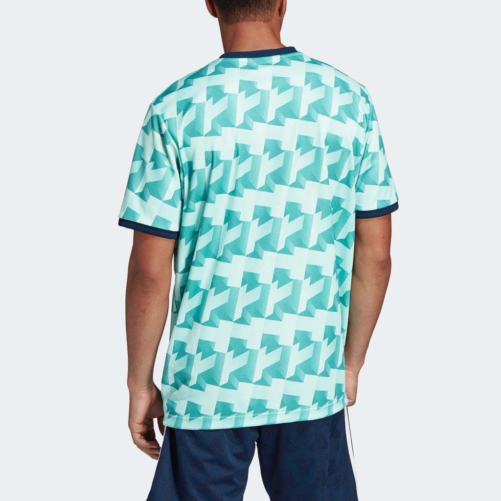 Adidas X Tango Collaboration Sports Lifestyle Series V-Neck Moisture-Wicking Breathable All-Over Print Short Sleeve T-Shirt Men Tops Green DT9198