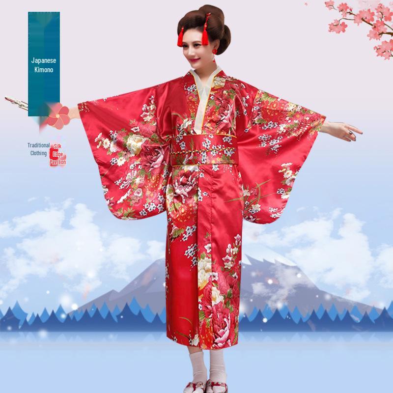 Kimono tradizionale giapponese da donna per cosplay, fotografia e performance scenica
