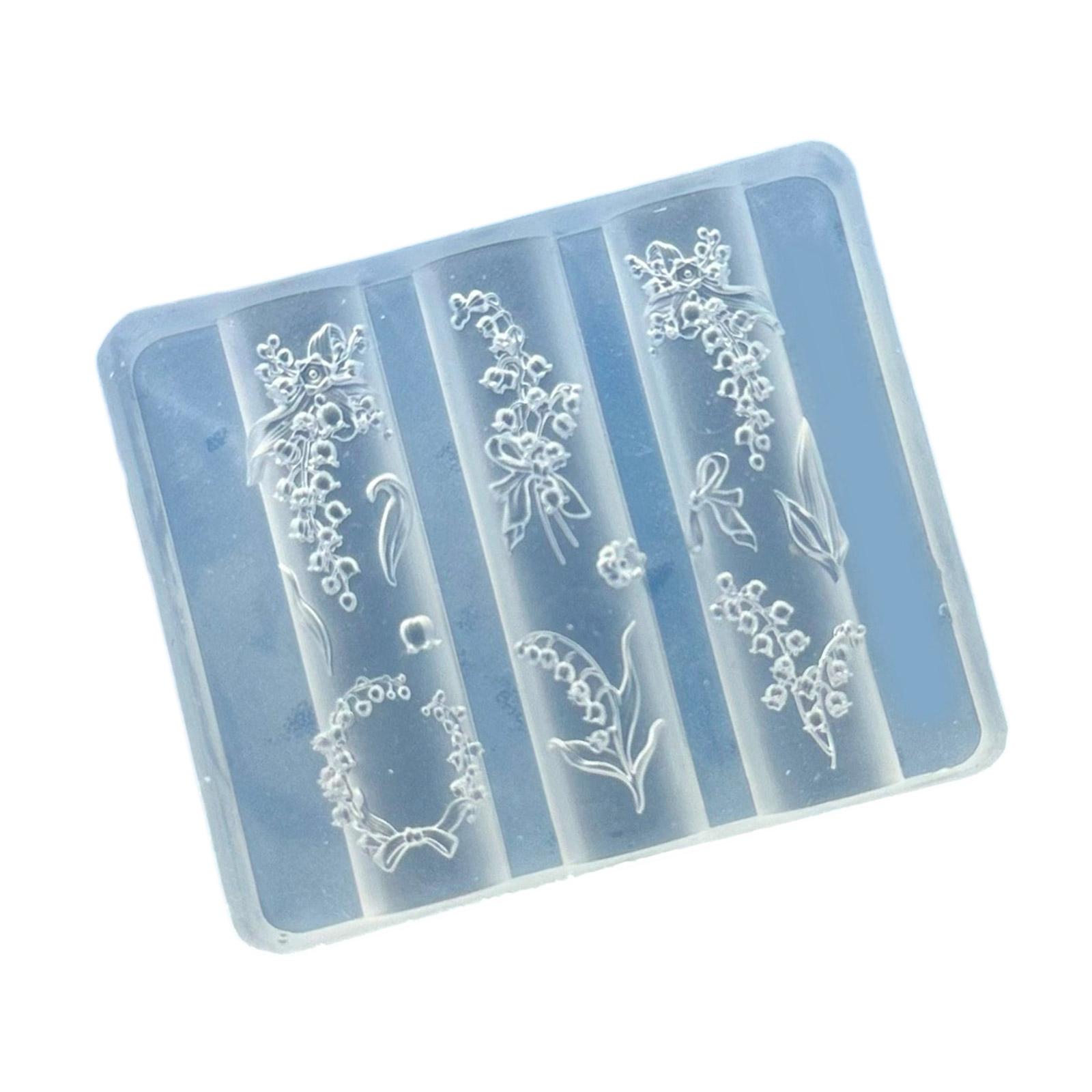 

Многоразовые силиконовые шаблоны для штампинга Создавайте наклейки для ногтей с кристальными узорами для маникюра, поделок и других проектов. 3