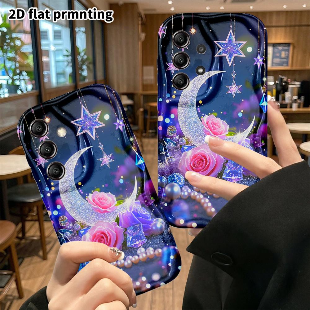 Phone Case: 2D Flat Samsung Galaxy A34 A35 M05 M06 S20 S22 S21 FE Plus 5G Protective Case, Rose Gem, Christmas and Halloween Gift