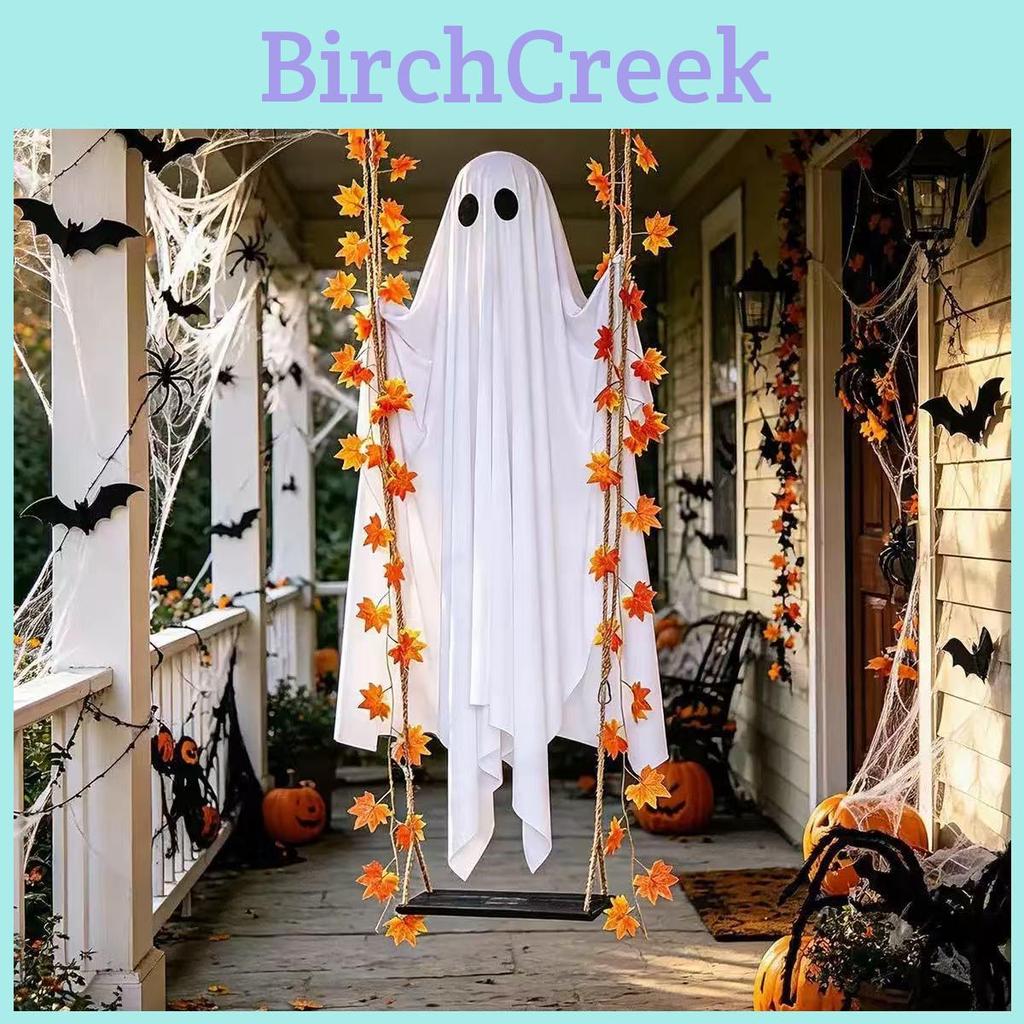 Halloween Geist Hängende Schaukel Dekoration Mit Fernbedienung LED-Lichtern Für Außenbereich Garten Und Hof