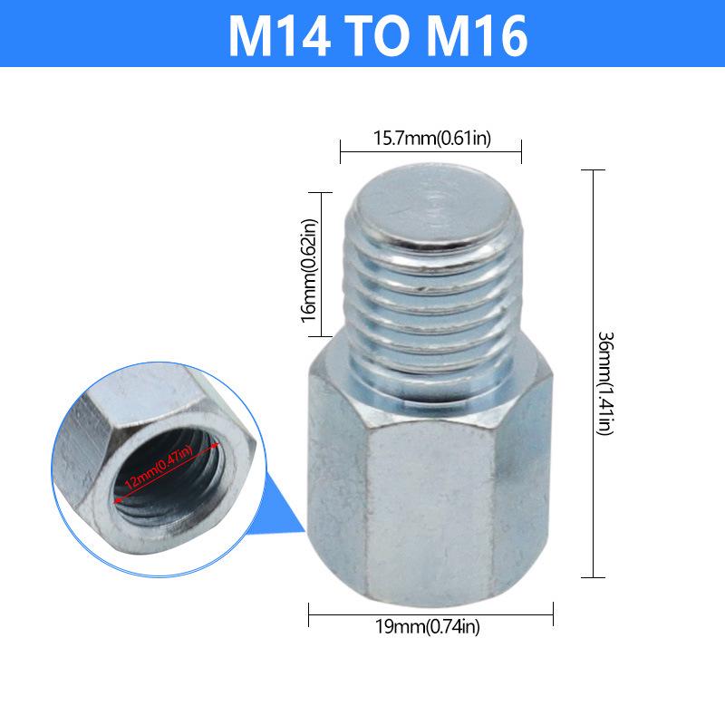 5/8 To M14/M16 and M14 To M10 Angle Grinder Conversion Adapter for Polishing Wheels and Pads