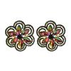 Floral Water Drop Earrings With Crystals For Women And Men Autumn