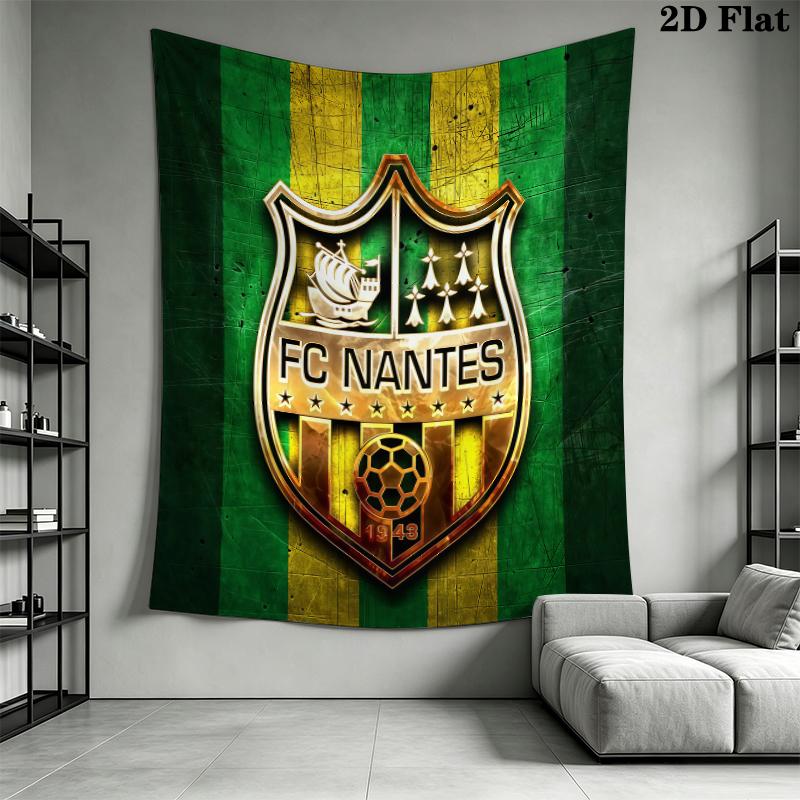 FC Nantes Wall Tapestry Aesthetic Wall Hanging Printed Fabric Blanket Decorative Tapestries for Bedroom Living Room Home Decor