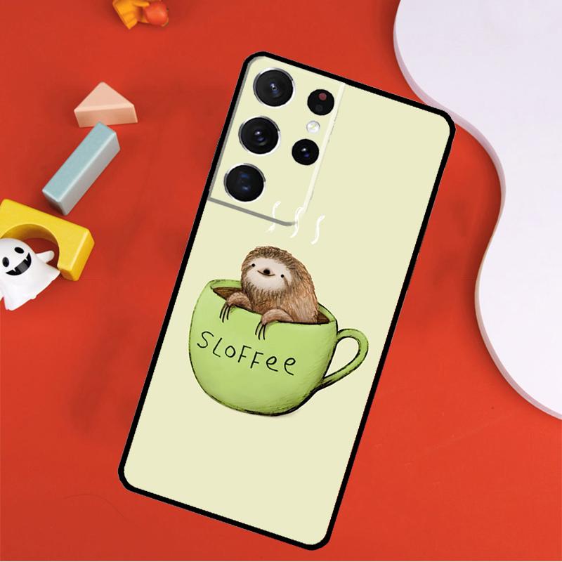 Sloth Animal Cute Phone Case For Samsung Galaxy S25 Ultra S24 Ultra S9 S10 S20 S21 S22 S23 Plus S24 FE Cover