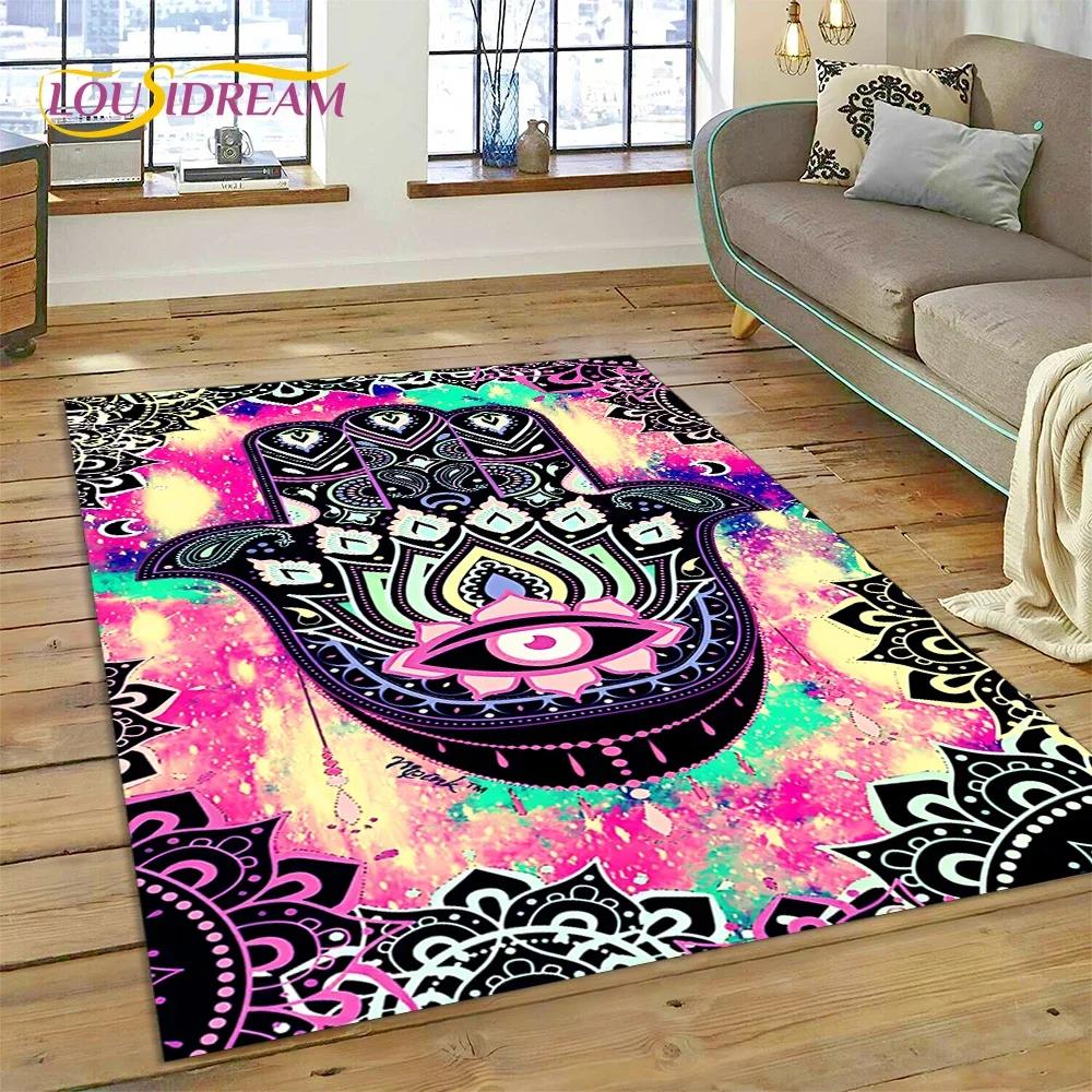 Evil Eye Turkey Blue Nazar Eye of Horus Carpet Rug for Bedroom Living Room Home Sofa Decoration,Child Game Large Decor Floor Mat