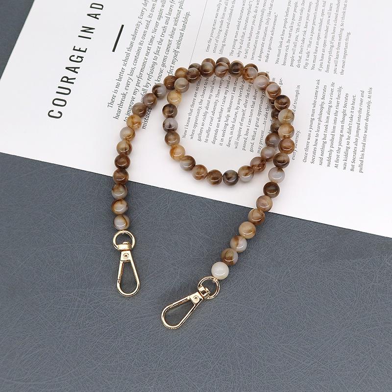 Two-tone Coffee Leopard Bee Print Chain Handbag with Crossbody Shoulder Strap