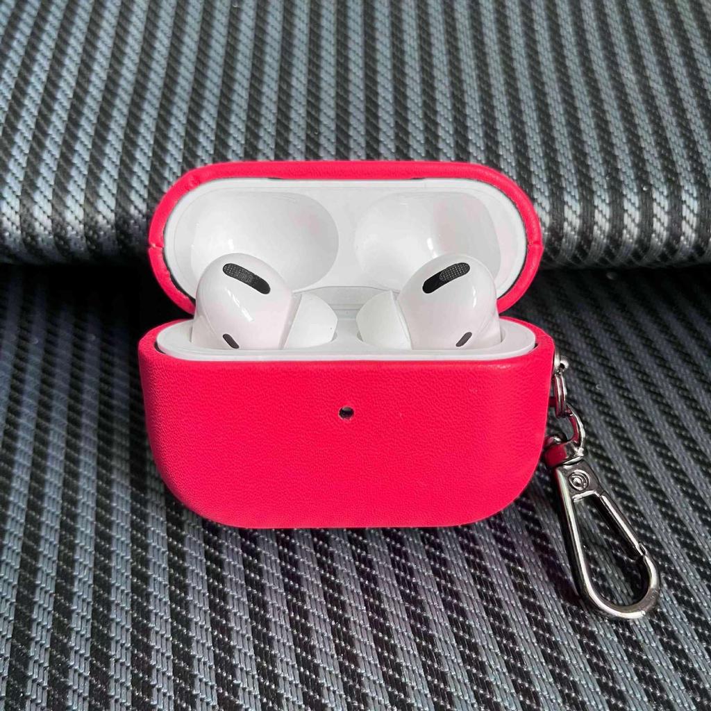 PU Leather Solid Color Wireless Earphone Case for Airpods Pro 2 & Airpods 4 3 2 1 Scratch-proof Drop-proof Inner Flocking Cover