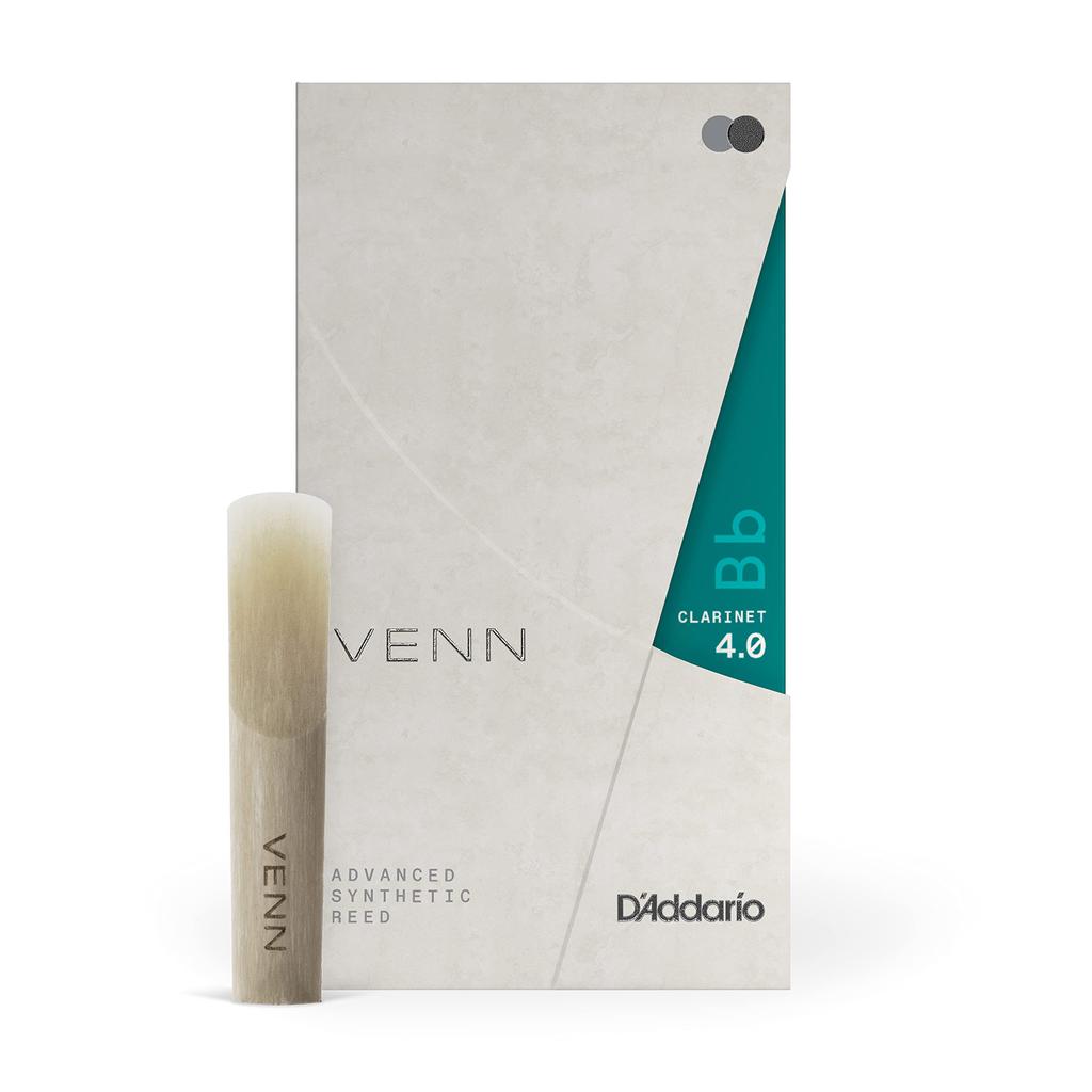 D'Addario WoodWinds D'Addario Synthetic Reed for Bb Clarinet VENN G2 (Generation 2) VBB0140G2 [Hardness: 4.0] 1 Reed per Pack