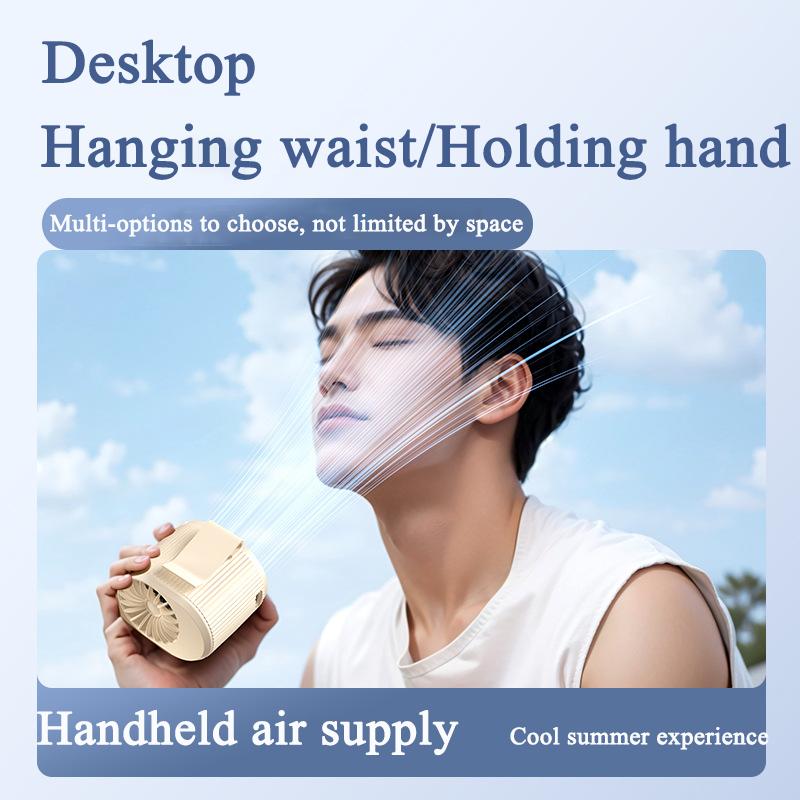 Waist Clip Fan Portable Mini Hanging Neck Fan USB Rechargeable Fan Small Outdoor Camping Waist Fan For Summer Outdoor Walking