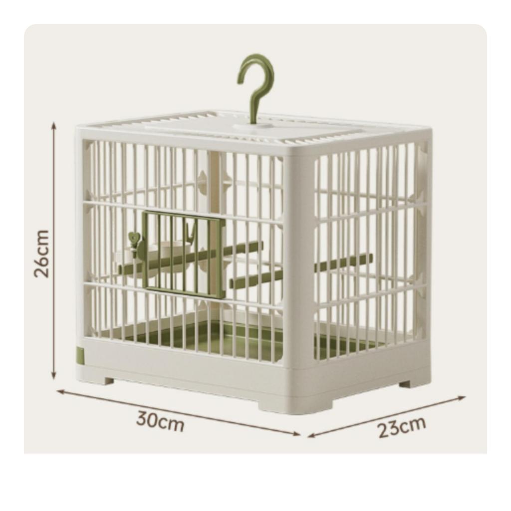 Square Bird Cage Lightweight with Slide-out Tray Lockable for Budgies
