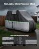 Golf Cart Cover, Full Coverage 2+2/4 Passenger Golf Cart, 600D Waterproof Oxford Fabric Club Car Cover Fits Most Carts Club Car, Yamaha, EZGO, Honda,