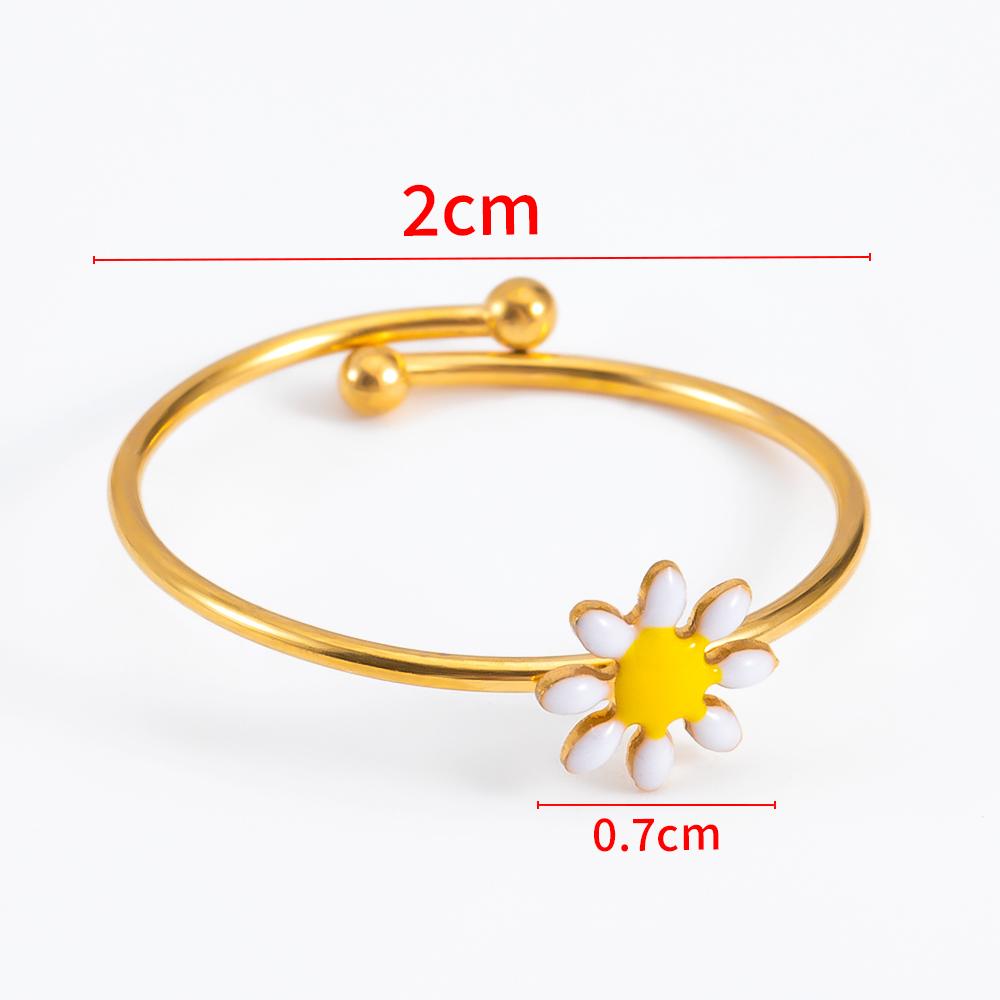 

3pcs 1pc Stainless Steel 2cm Open Adjustable Drip Oil Daisy Ring Settings Bases Finger Rings Trayer DIY Jewelry Making Supplies 1pc білий