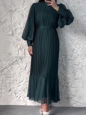 2025 European and American Loose Patchwork Long Dress for Women