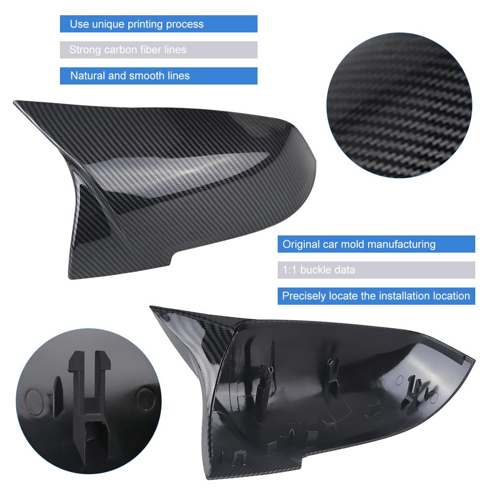 2 stücke Rückspiegel Abdeckung Kappe Carbon Faser Schwarz Für BMW Serie 1 2 3 4 XM 220i 328i 420i f20 F21 F22 F23 F30 F32 F33 F36