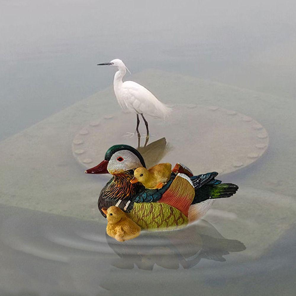 Künstliche Entenstatue aus Kunstharz, schwimmende Schwanenskulptur, kreative Tierfigur für den Gartenteich